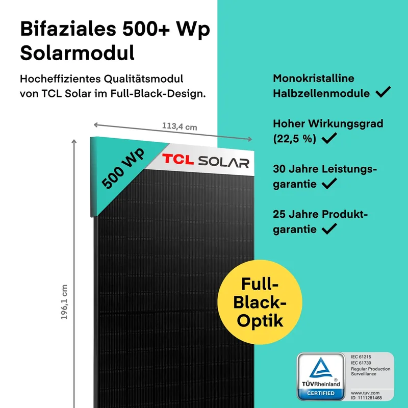 YUMA Flat 1000 Balkonkraftwerk Flachdach/Garten